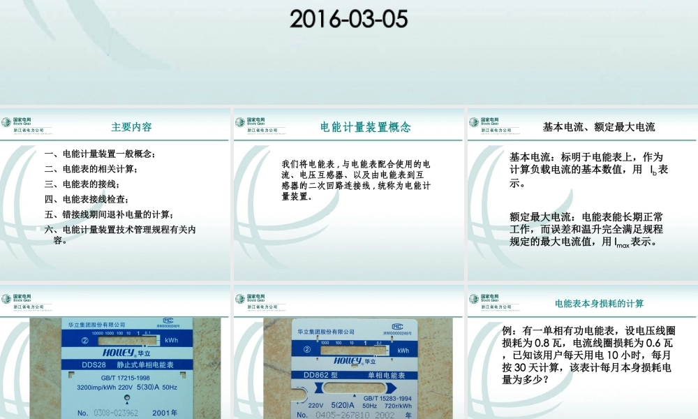 用电检查高级工 电能计量.ppt