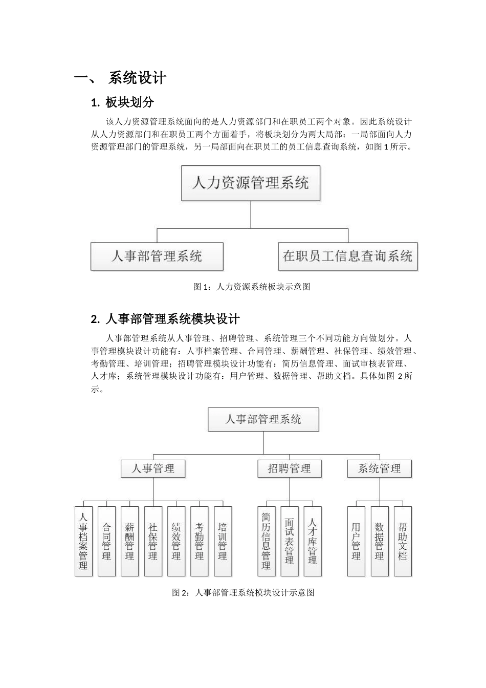 2023年人力资源管理系统设计说明报告.docx_第2页