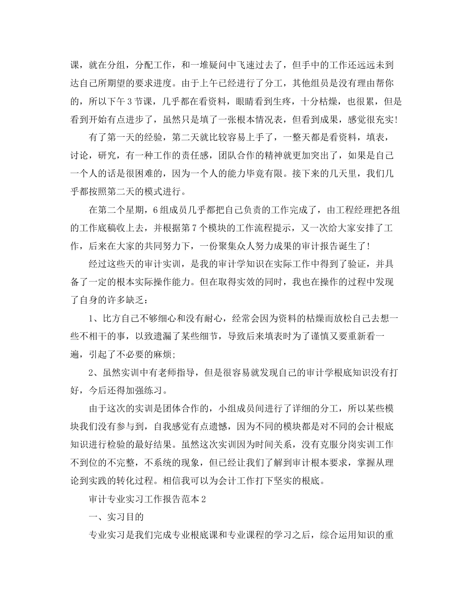 2023年审计专业实习工作报告范本.docx_第3页