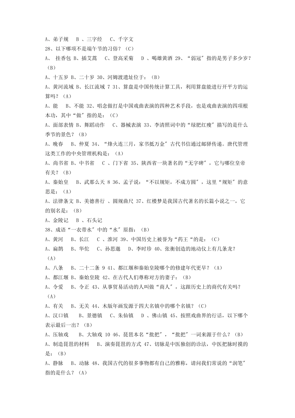 2023年中华五千年文学常识100题.docx_第2页