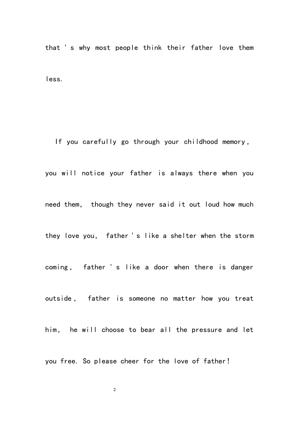 2023年父亲节的英语作文带翻译.docx_第2页