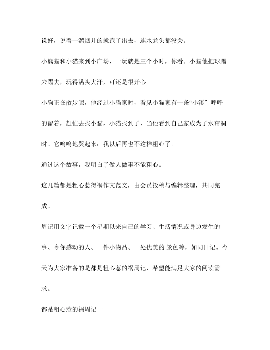 2023年都是粗心惹得祸作文共2篇.docx_第2页