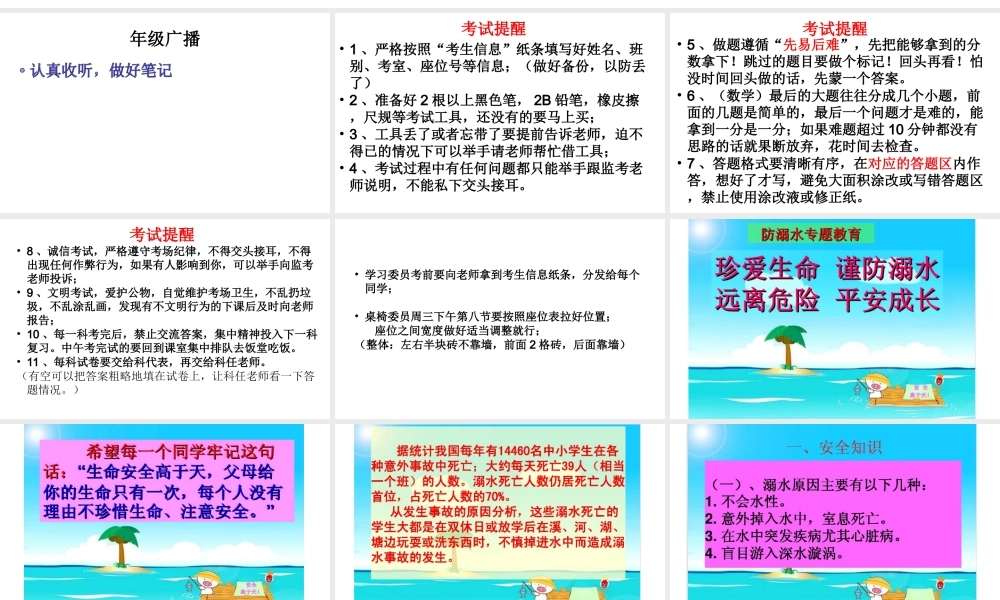 广东省佛山市顺德区勒流江义初级中学七年级87班第14周主题班会课件：全力备考争取进步(共15张PPT).ppt