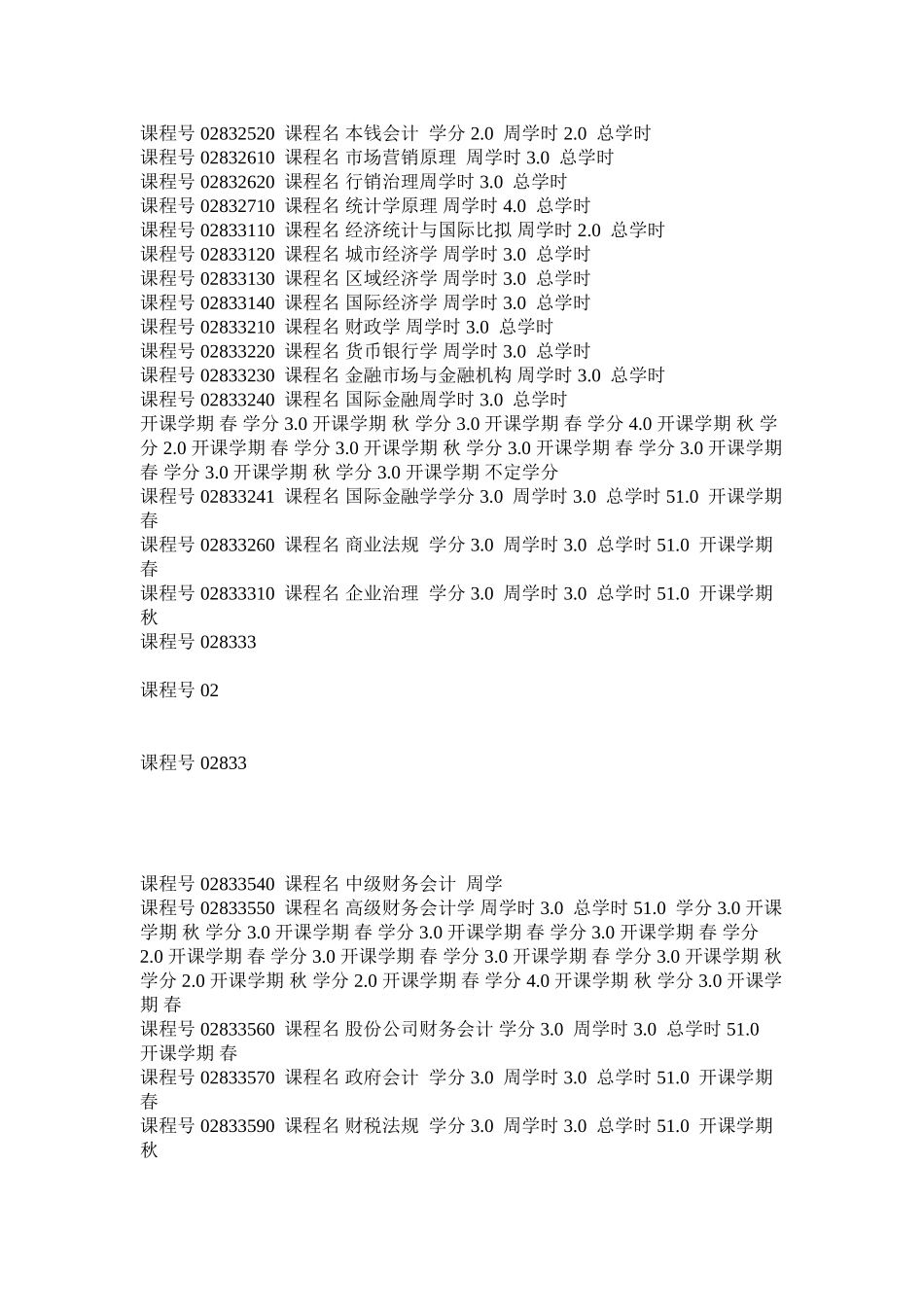 2023年国民经济管理专业课程.docx_第2页