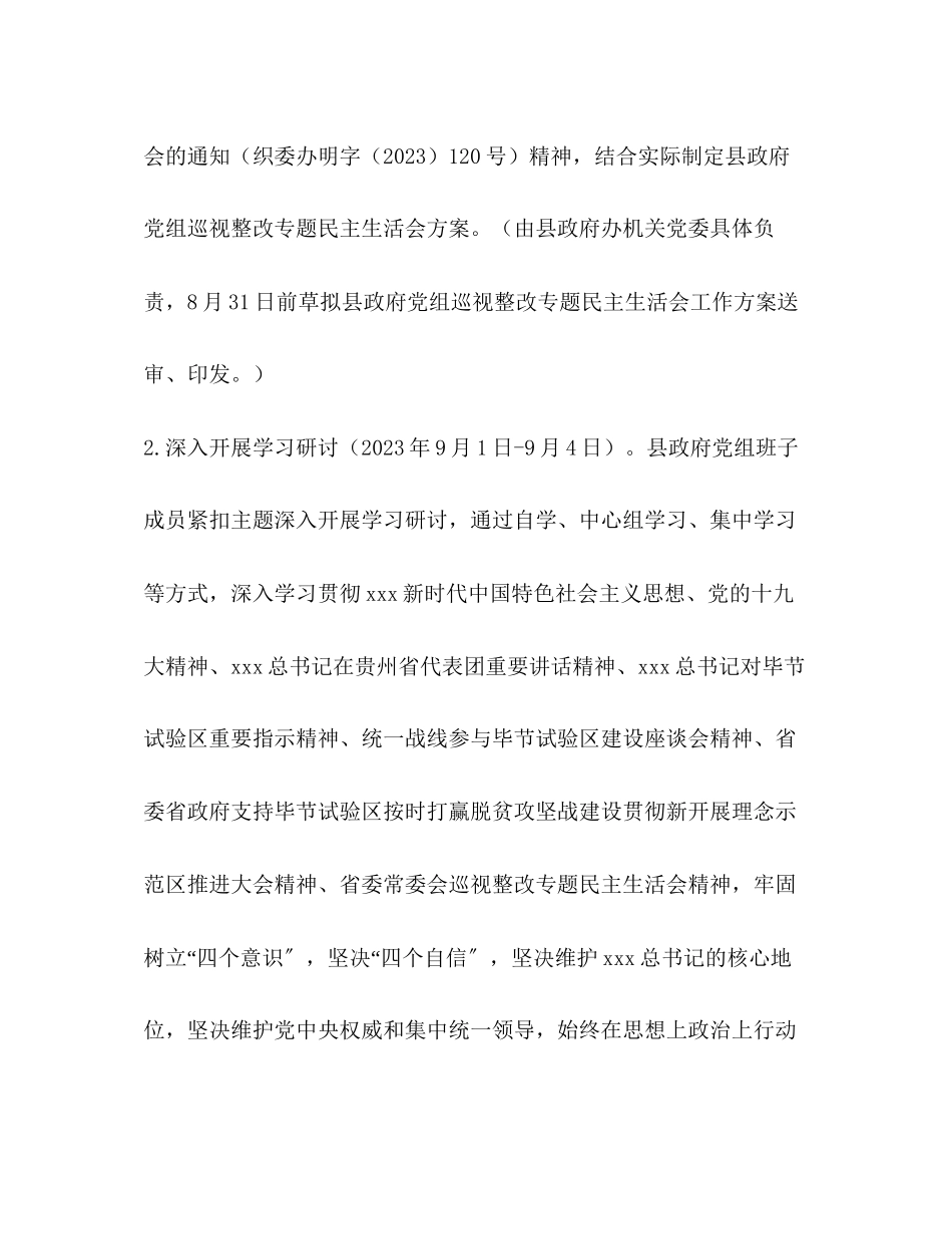 2023年人民政府党组巡视整改专题民主生活会工作方案2.docx_第3页