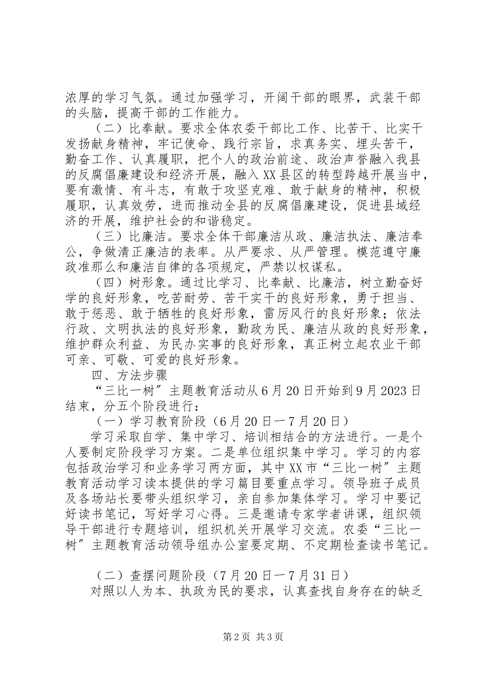 2023年农委开展三比一树工作方案.docx_第2页