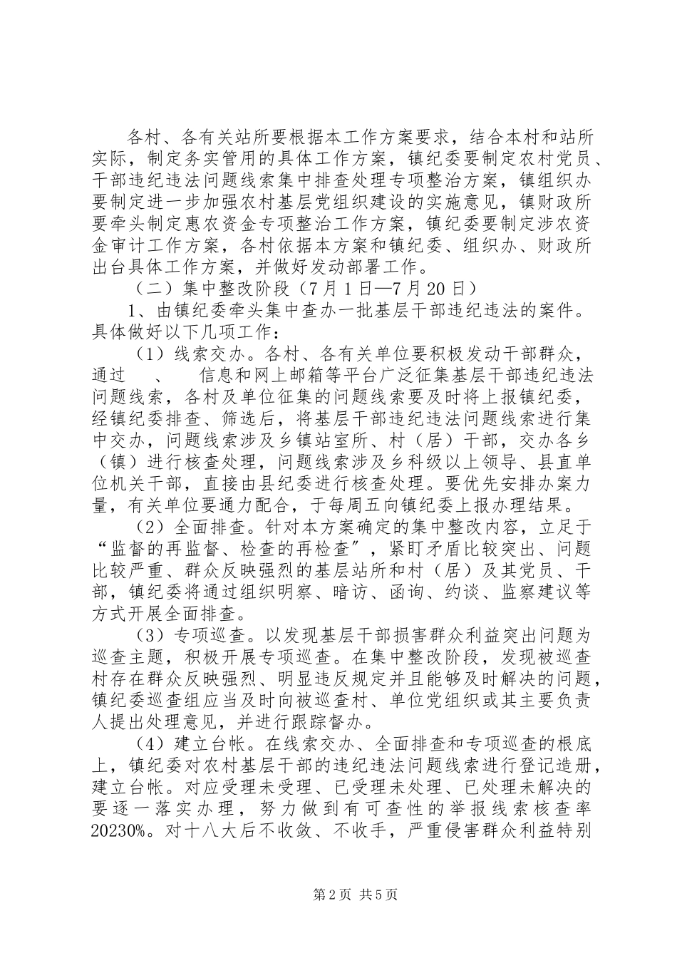 2023年农村基层干部违纪违法整改工作方案.docx_第2页