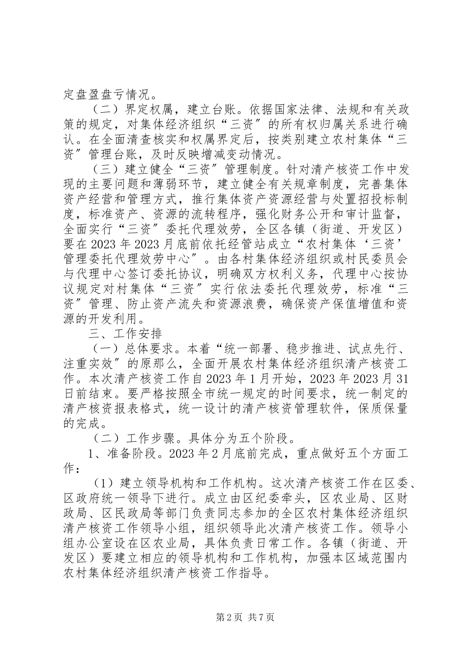 2023年农村集体经济组织清产核资工作方案.docx_第2页