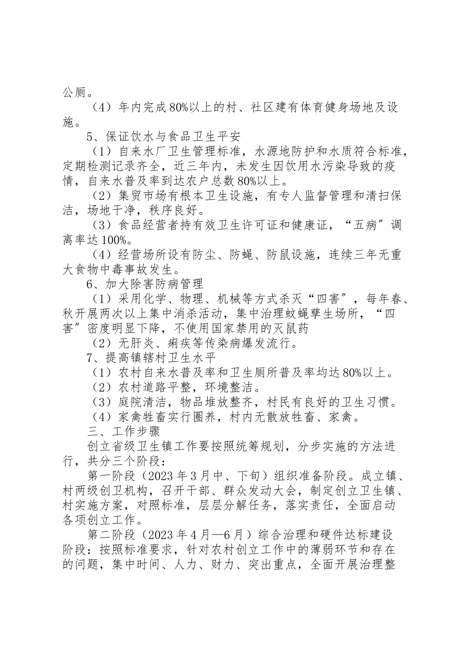 2023年创建年度卫生镇工作方案.doc_第3页