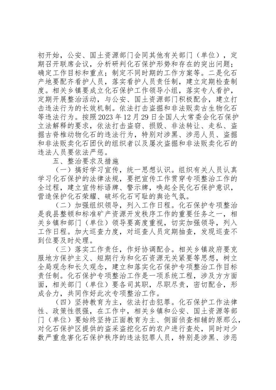 2023年化石保护专项整治工作方案.doc_第2页