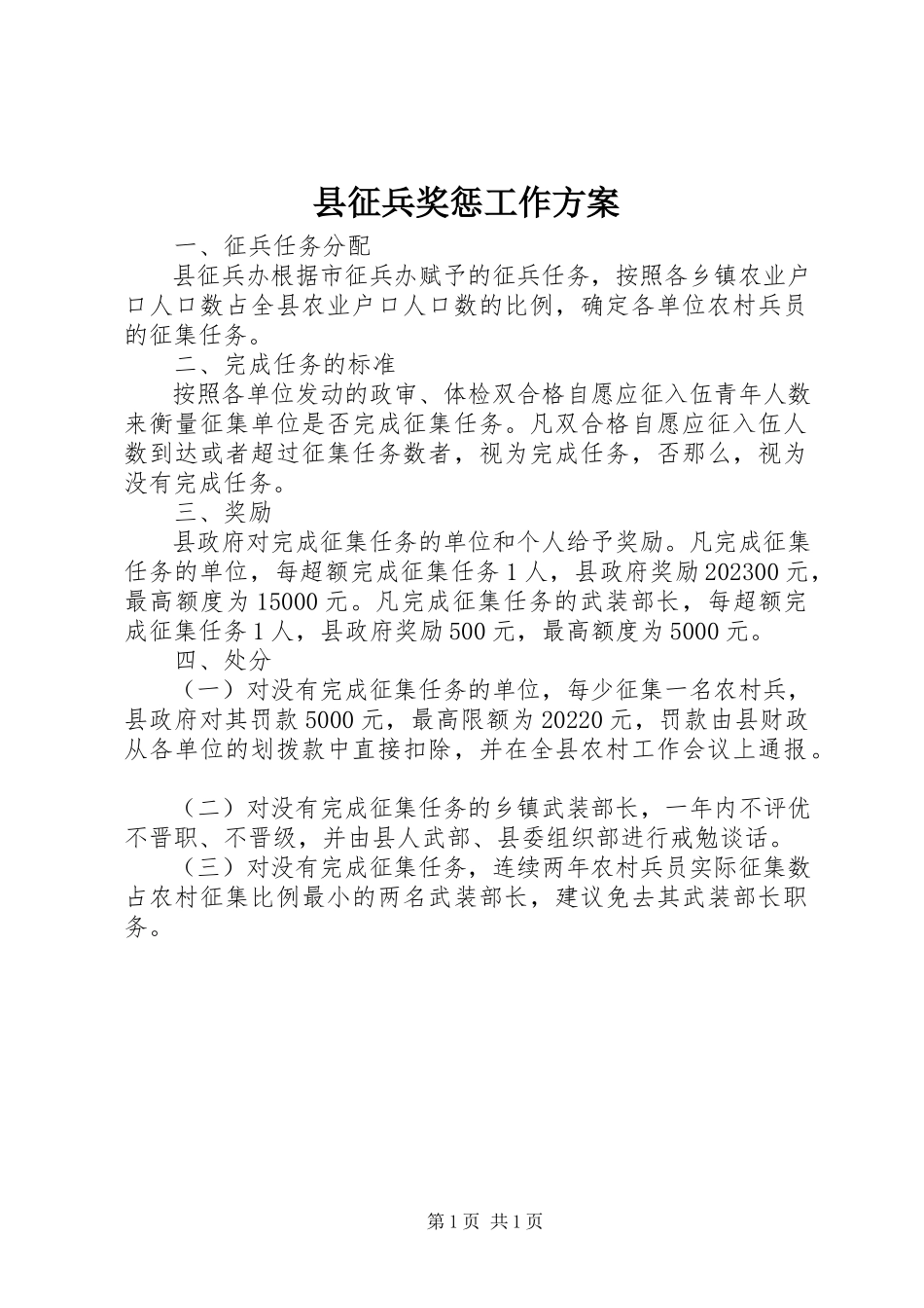 2023年县征兵奖惩工作方案.docx_第1页