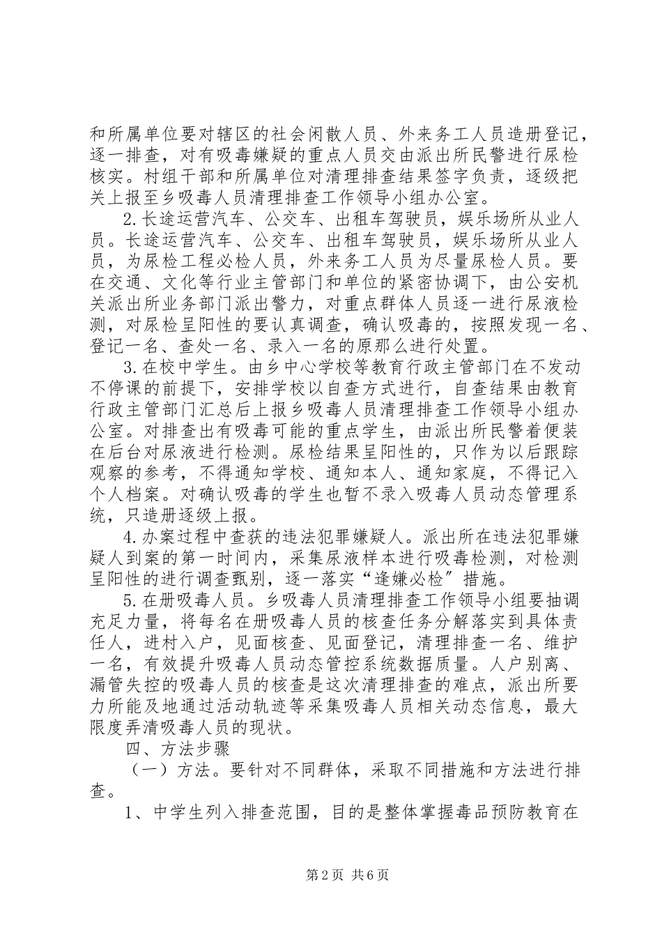 2023年吸毒人员清理排查工作方案.docx_第2页