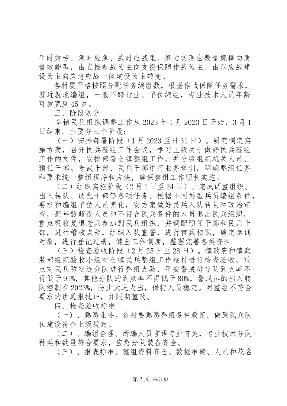 2023年国防后备力量队伍调整改革工作方案.docx_第2页