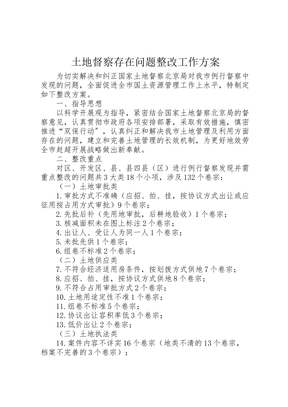 2023年土地督察存在问题整改工作方案.doc_第1页