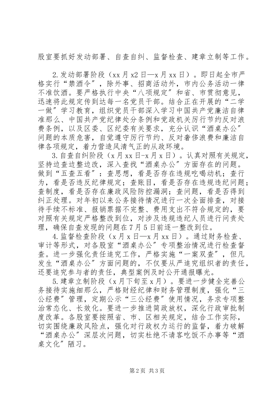 2023年审计局酒桌办公专项整治工作方案.docx_第2页