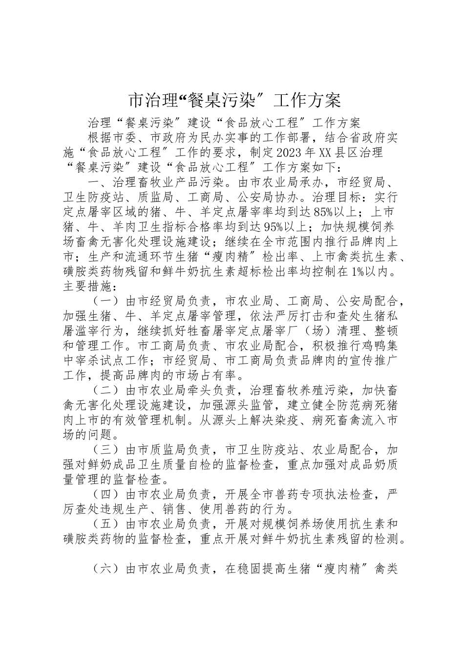 2023年市治理餐桌污染工作方案.doc_第1页