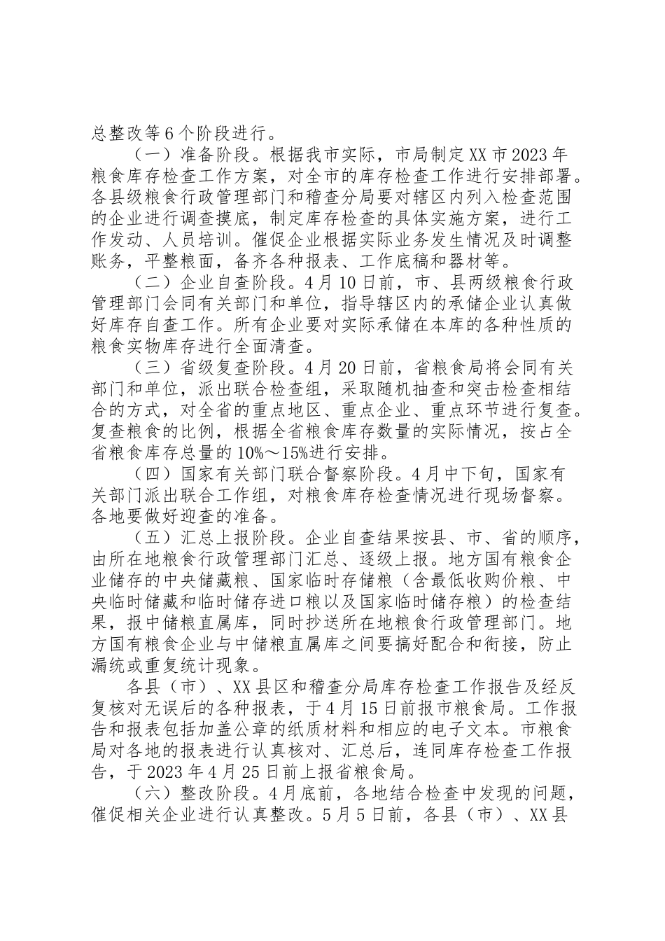 2023年市粮食局关于粮食库存检查工作方案 .doc_第2页