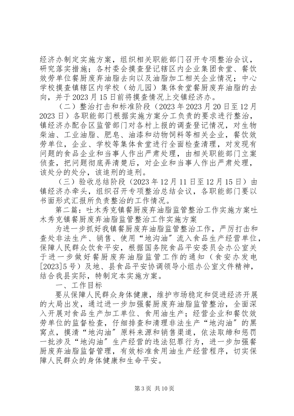 2023年建南镇开展餐厨废弃油脂专项整治行动的工作方案.docx_第3页