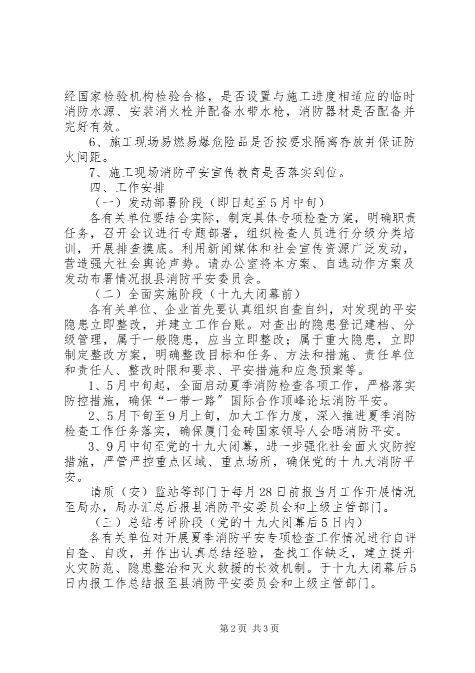 2023年建设行业夏季消防检查工作方案.docx_第2页