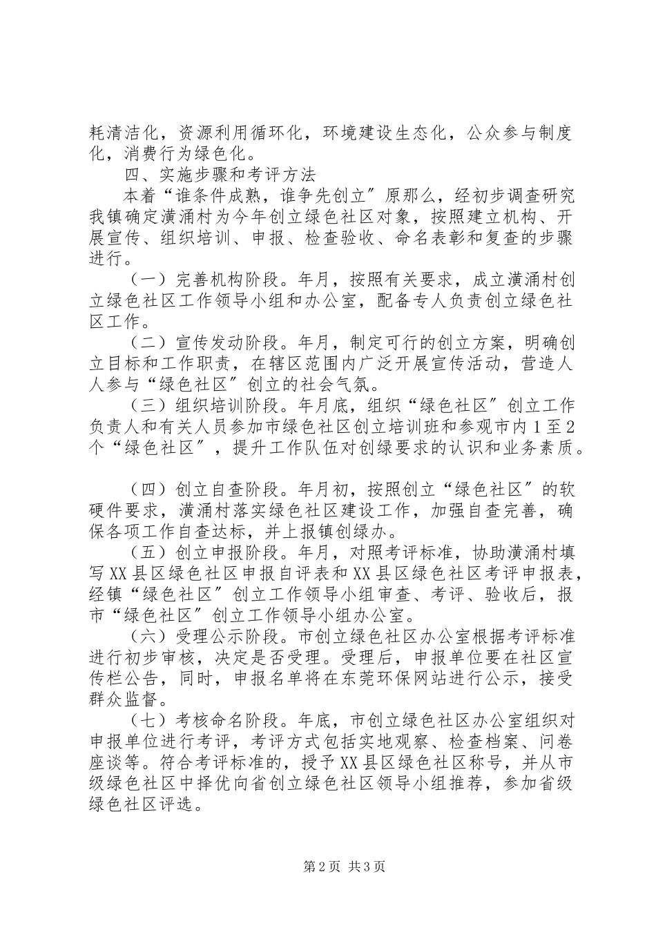 2023年建设绿色社区工作方案.docx_第2页
