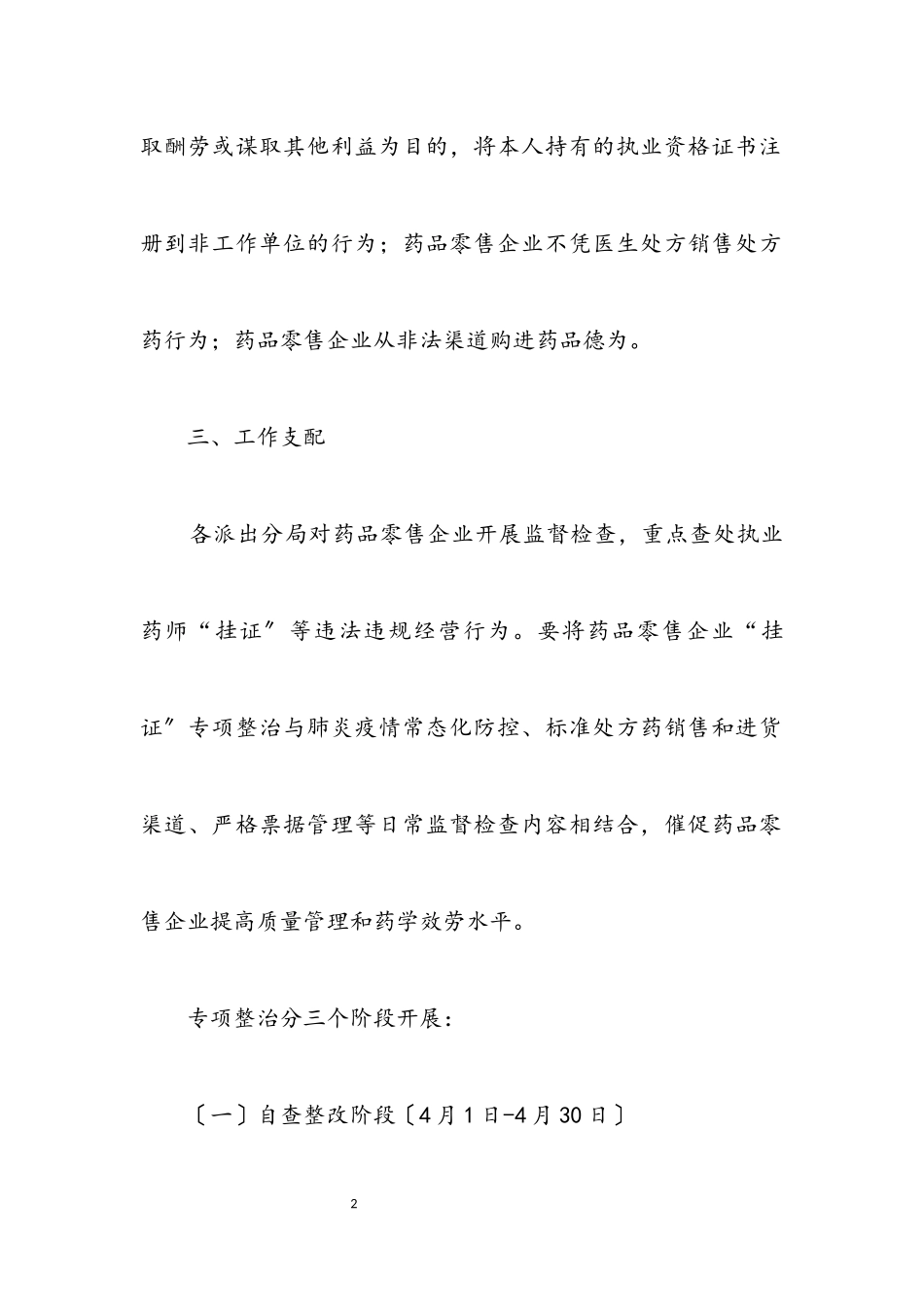 2023年执业药师“挂证”行为整治工作方案.docx_第2页