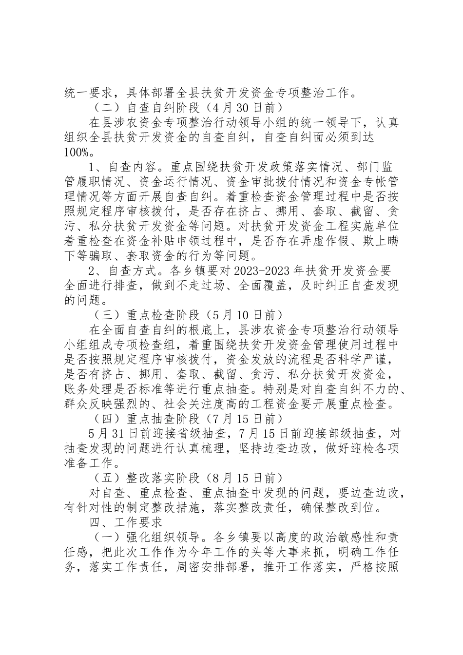 2023年扶贫开发资金专项整治工作方案.doc_第2页