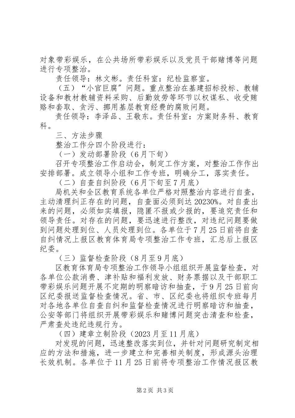 2023年教育局专项整治工作方案.docx_第2页