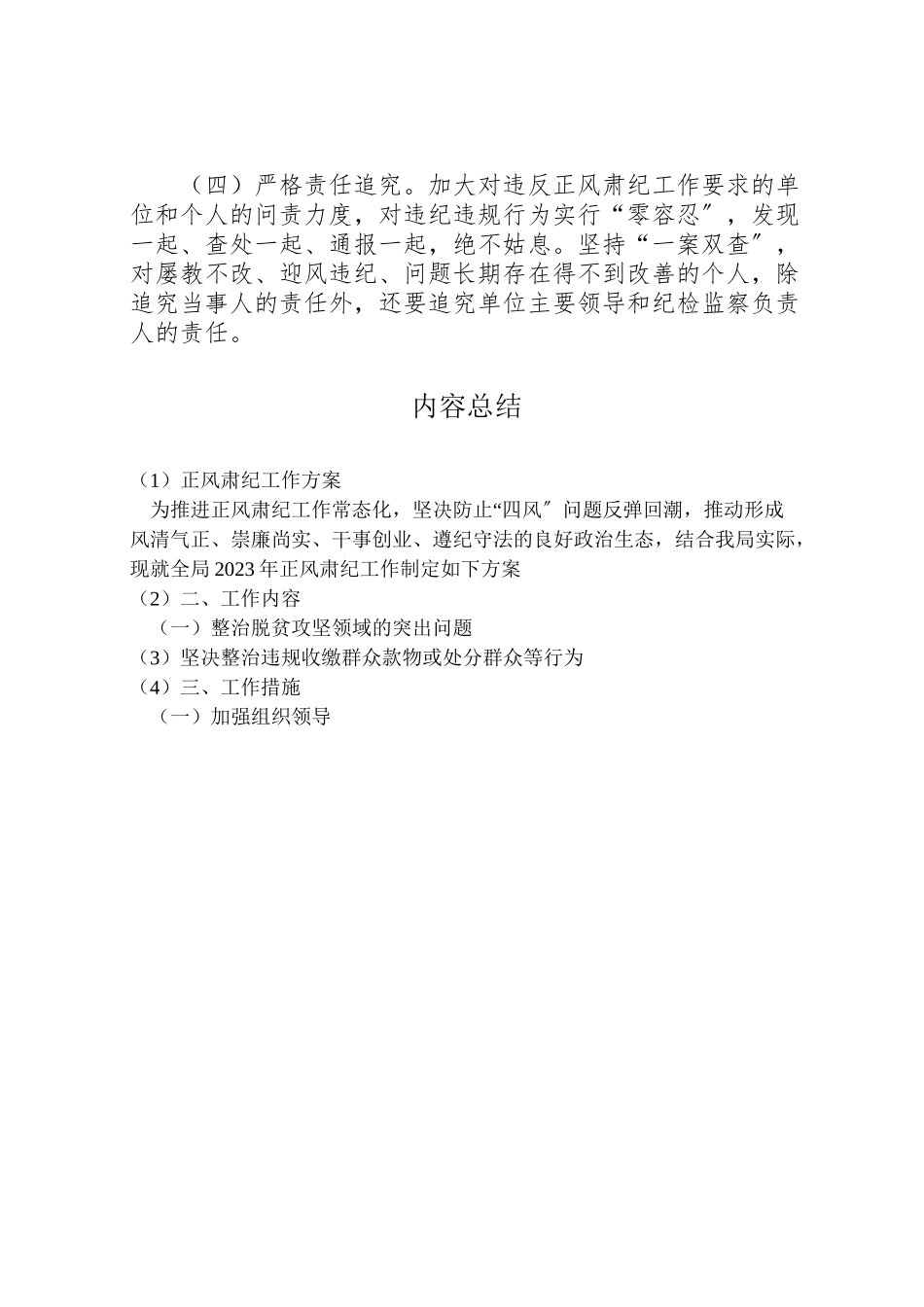 2023年正风肃纪工作方案 .doc_第3页