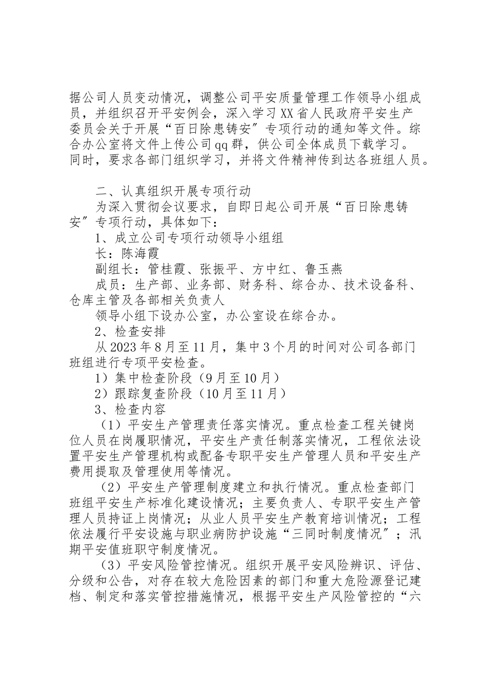 2023年特种设备百日除患铸安专项行动督查工作方案.doc_第3页