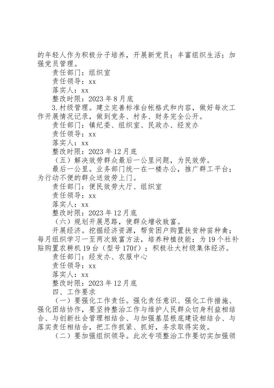2023年群众反映问题突出的难点村排查整顿工作方案 .doc_第3页