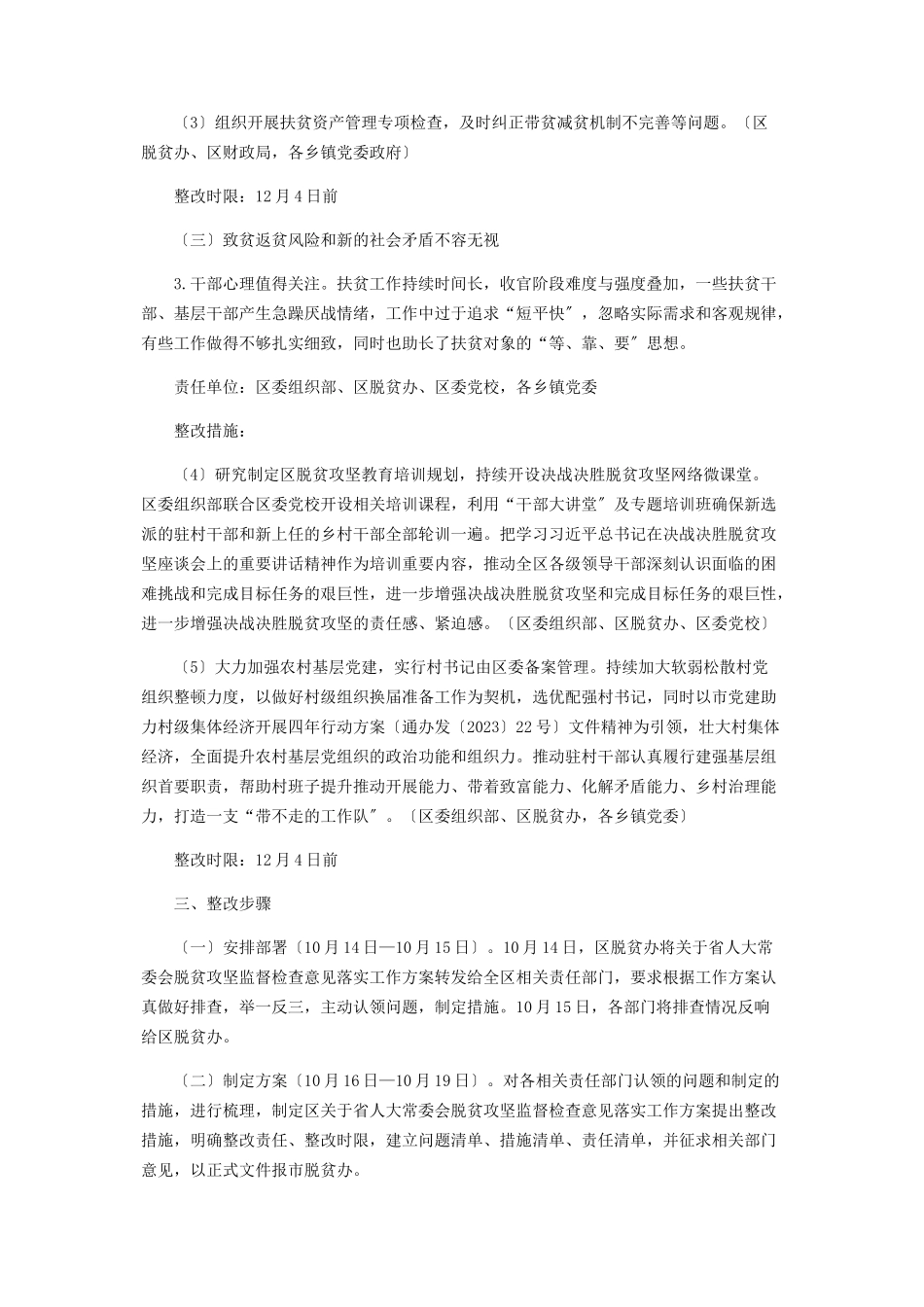 2023年脱贫攻坚监督检查意见落实工作方案.docx_第2页