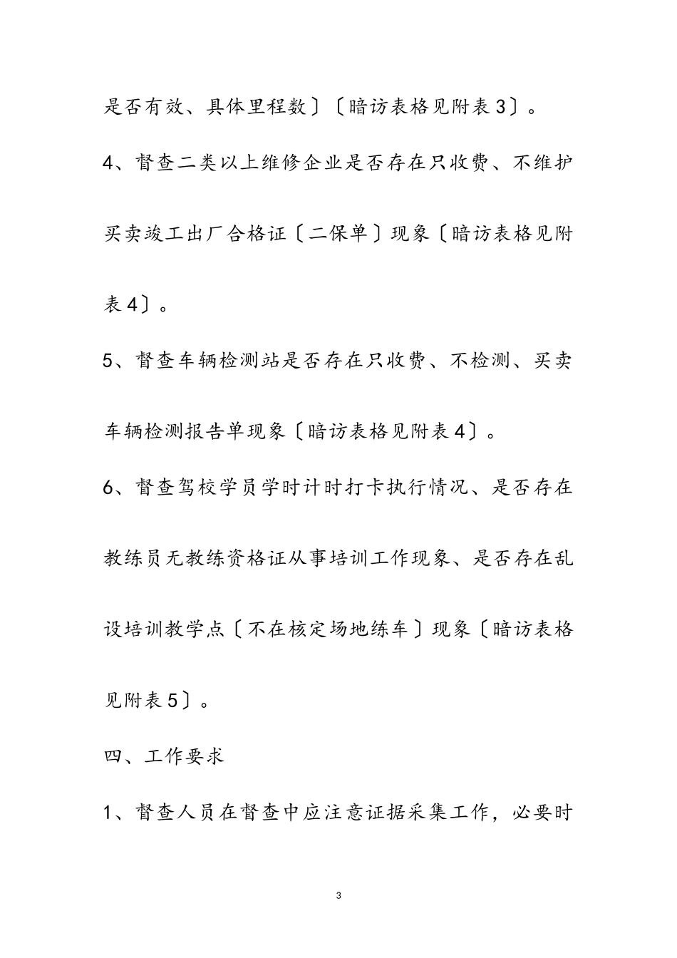 2023年道路运输暗访督查工作方案范文.doc_第3页