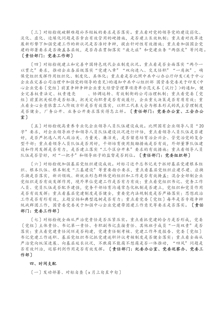 2023年集团公司关于开展全国国有企业党的建设工作会议精神贯彻落实情况“回头看”工作方案.doc_第2页