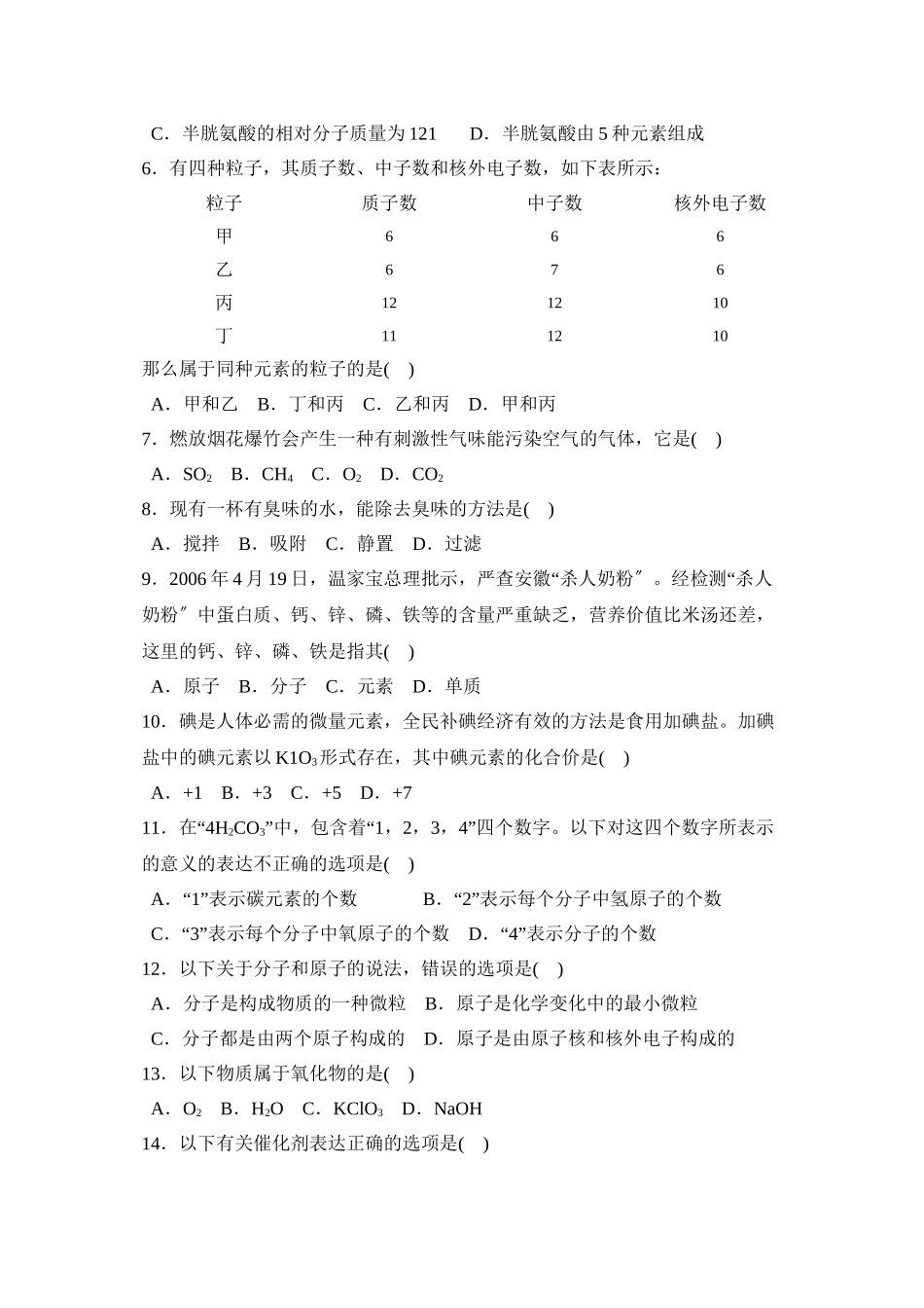 2023年度潍坊市高密上学期八年级期末考试初中化学.docx_第2页