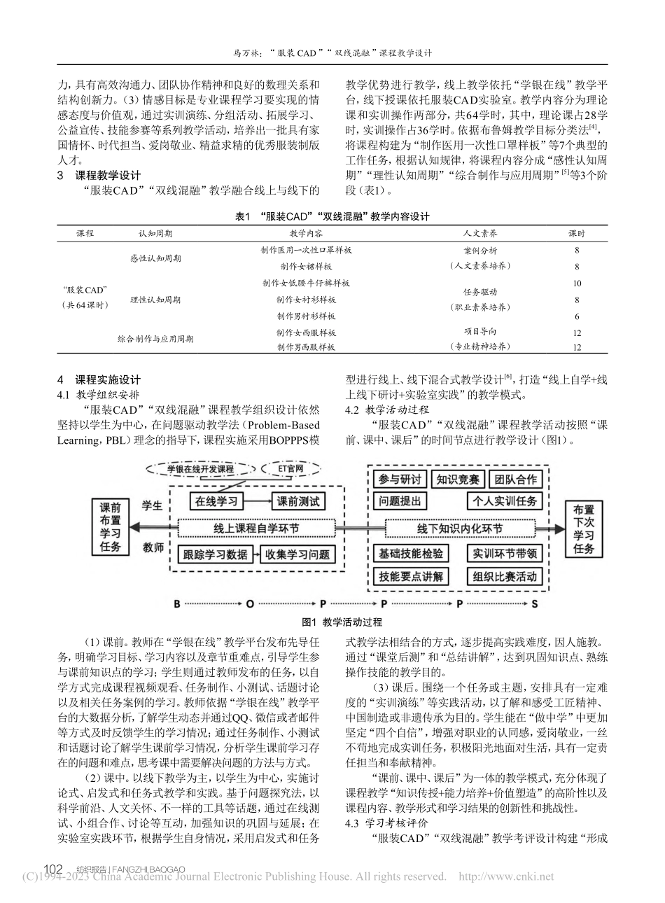 “服装CAD”“双线混融”课程教学设计_马万林.pdf_第2页