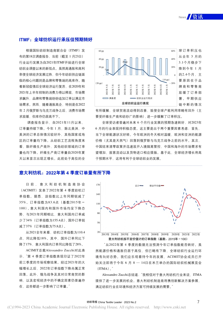 ITMF：全球纺织运行承压但预期转好.pdf_第1页
