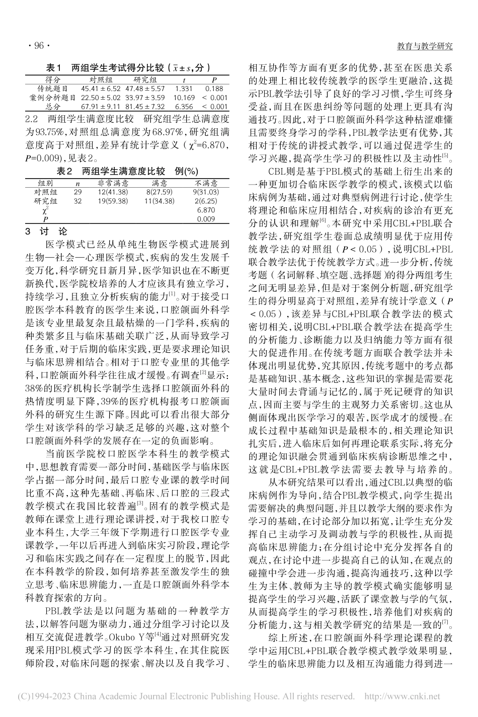 CBL联合PBL教学法在口...外科学理论教学中的应用研究_郑先雨.pdf_第2页