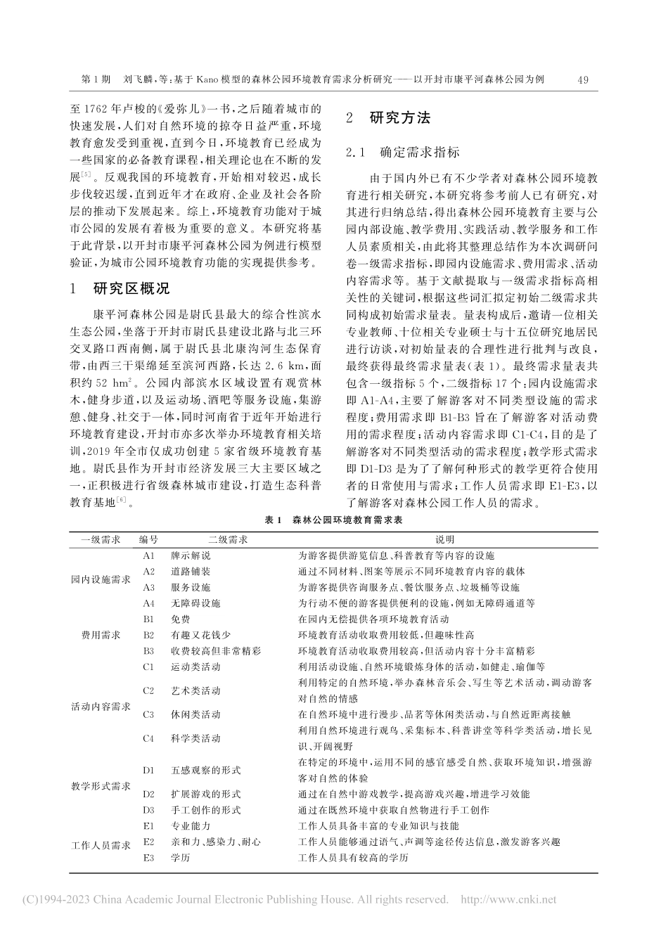 基于Kano模型的森林公园...以开封市康平河森林公园为例_刘飞麟.pdf_第2页
