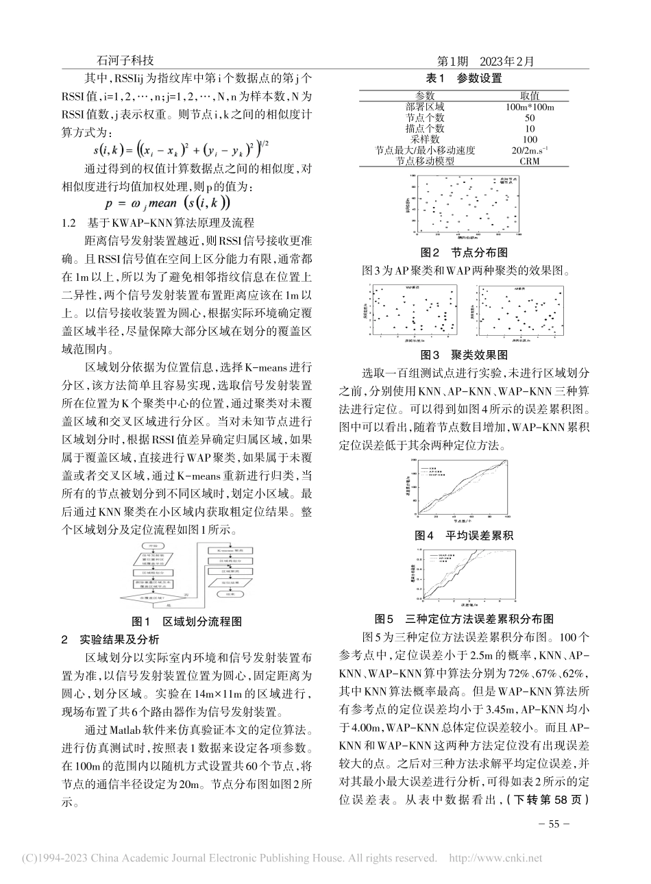 基于KWAP-KNN分区聚类算法的室内定位分析_张海霞.pdf_第2页