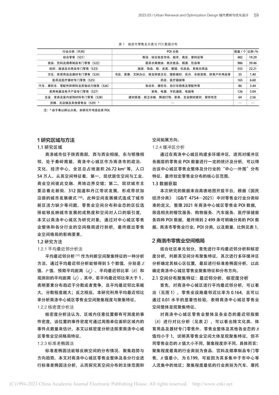 基于POI数据的商洛中心城区零售业空间格局研究_李妍.pdf_第2页