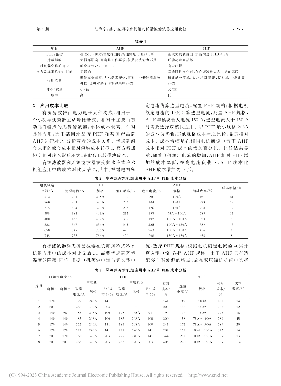 基于变频冷水机组的低谐波滤波器应用比较_陆海宁.pdf_第3页