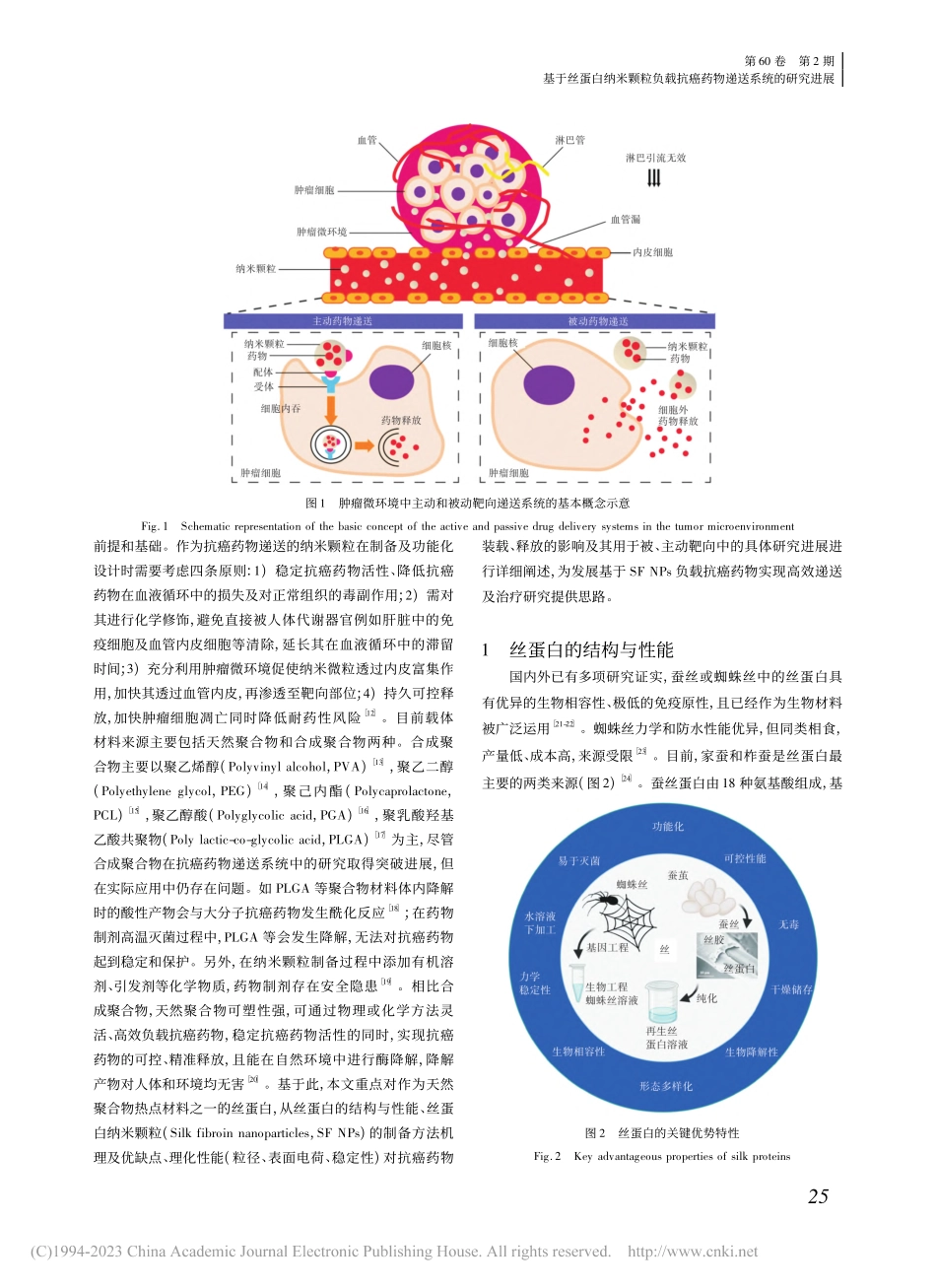 基于丝蛋白纳米颗粒负载抗癌药物递送系统的研究进展_吴建兵.pdf_第2页