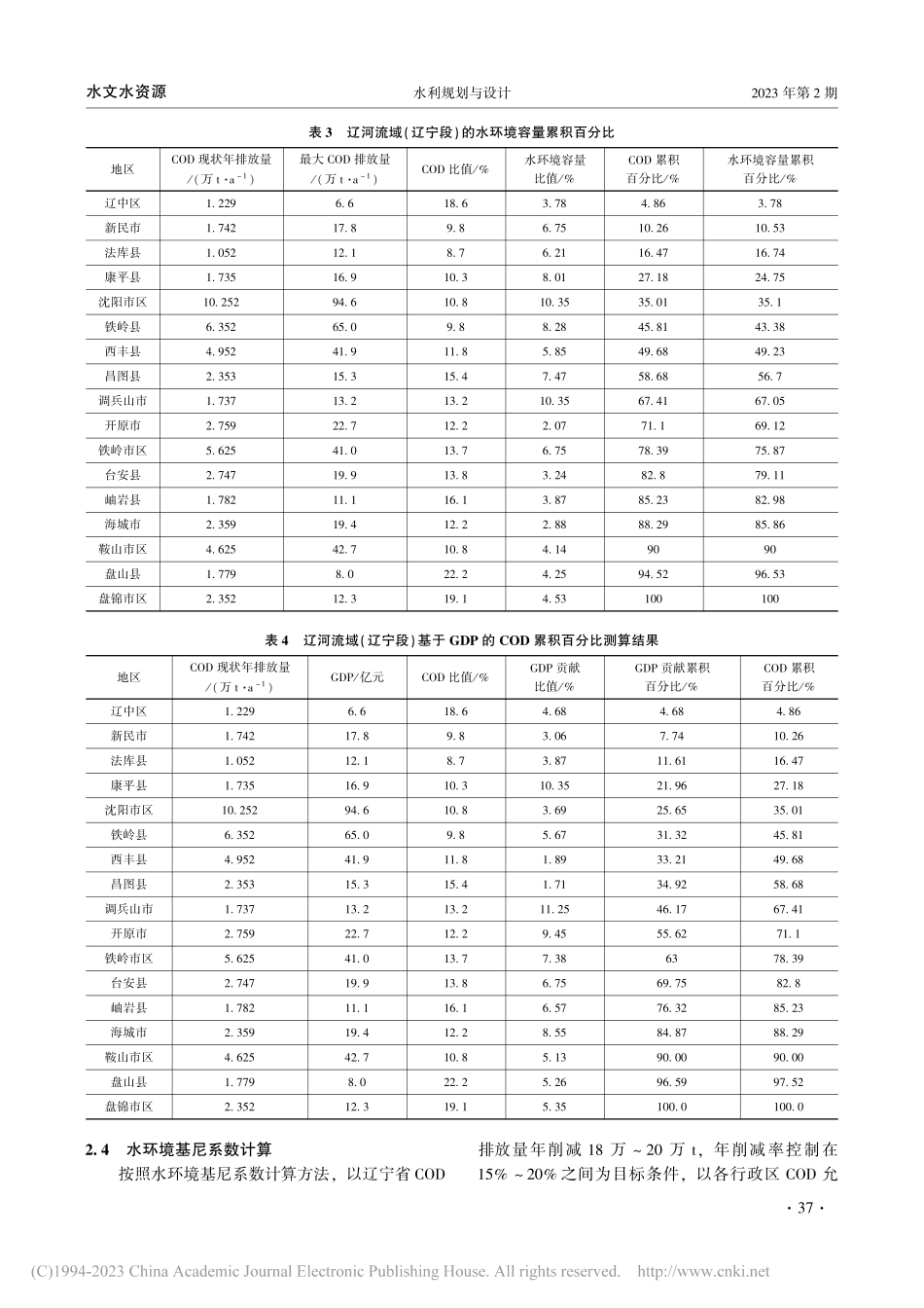 基于水环境基尼系数的辽河流...辽宁段)水生态补偿标准测算_韩丽娜.pdf_第3页