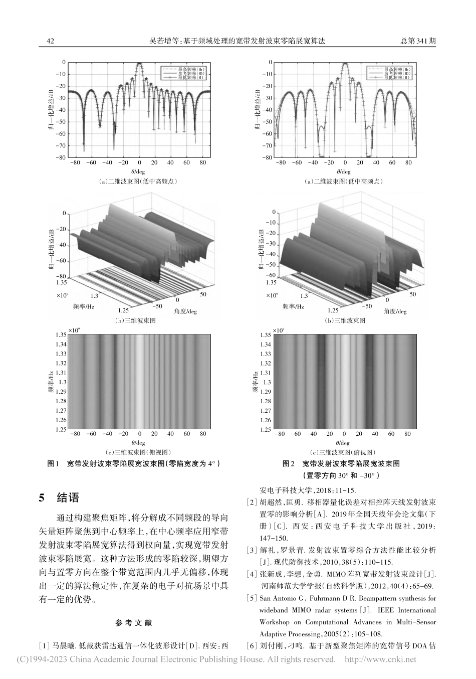 基于频域处理的宽带发射波束零陷展宽算法_吴若增.pdf_第3页