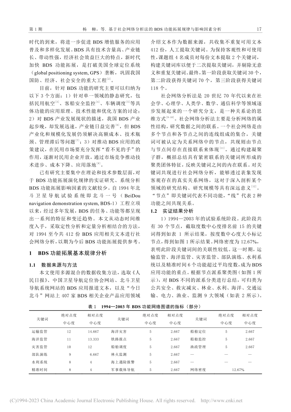 基于社会网络分析法的BDS功能拓展规律与影响因素分析_杨柳.pdf_第2页