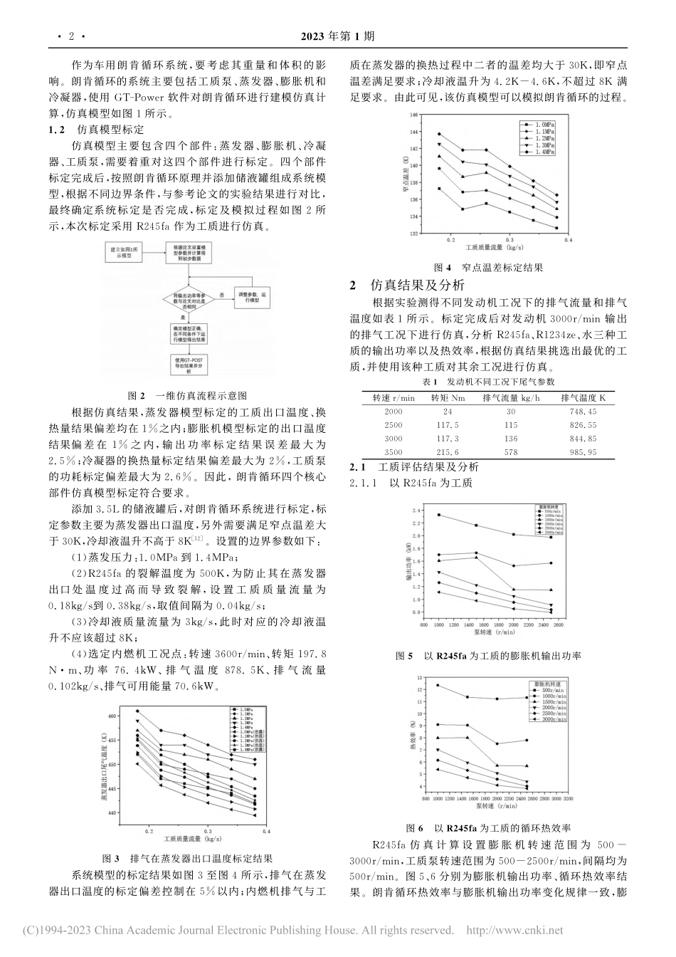 基于朗肯循环的发动机余热回收系统数值模拟_吕宇航.pdf_第2页