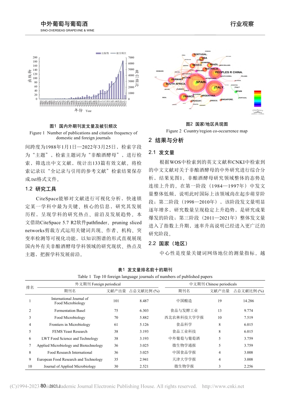 基于文献计量学可视化分析非酿酒酵母研究现状_葛谦.pdf_第3页