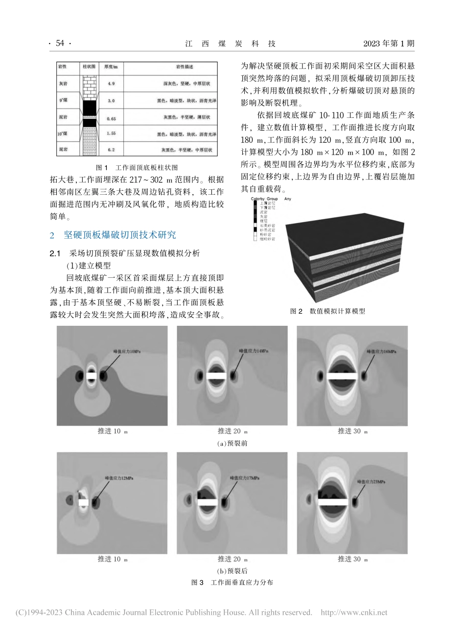 坚硬顶板大采高工作面顶板弱化技术研究_房旭康.pdf_第2页