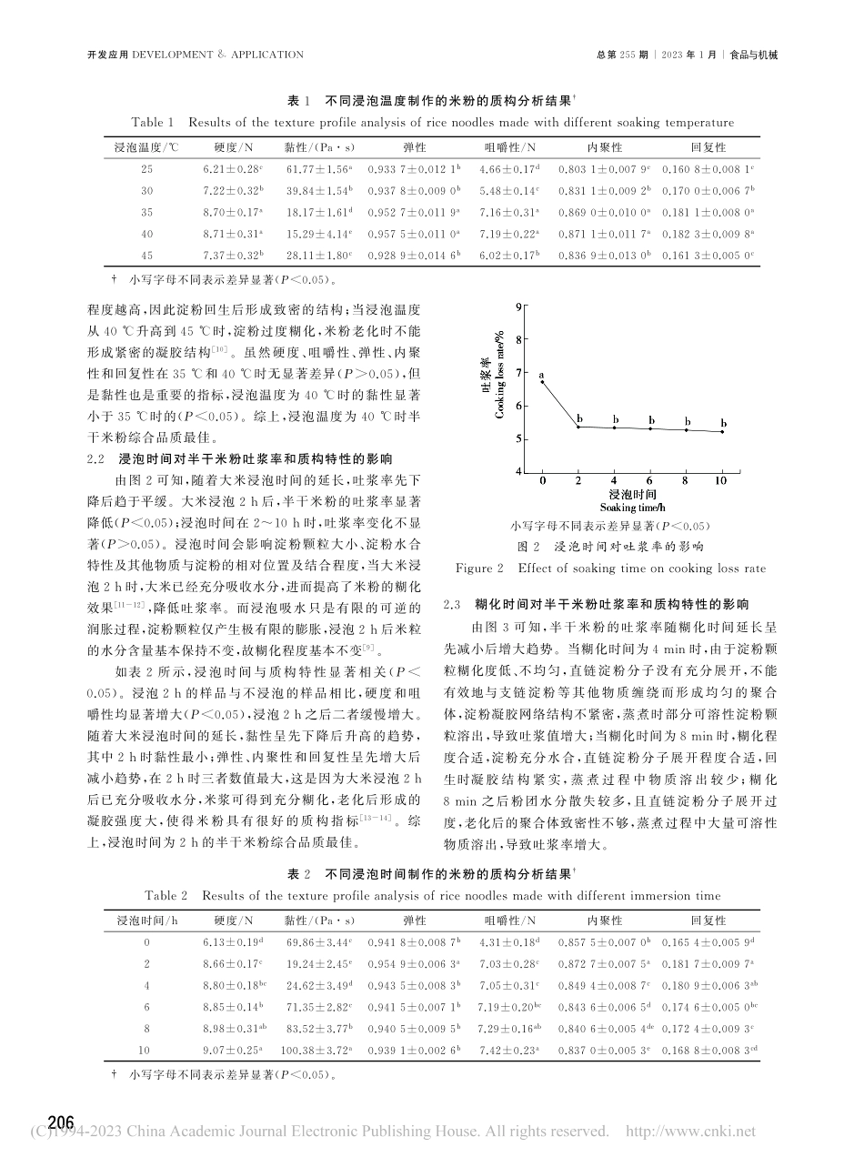 浸泡和糊化工艺对半干米粉品质的影响_周永升.pdf_第3页