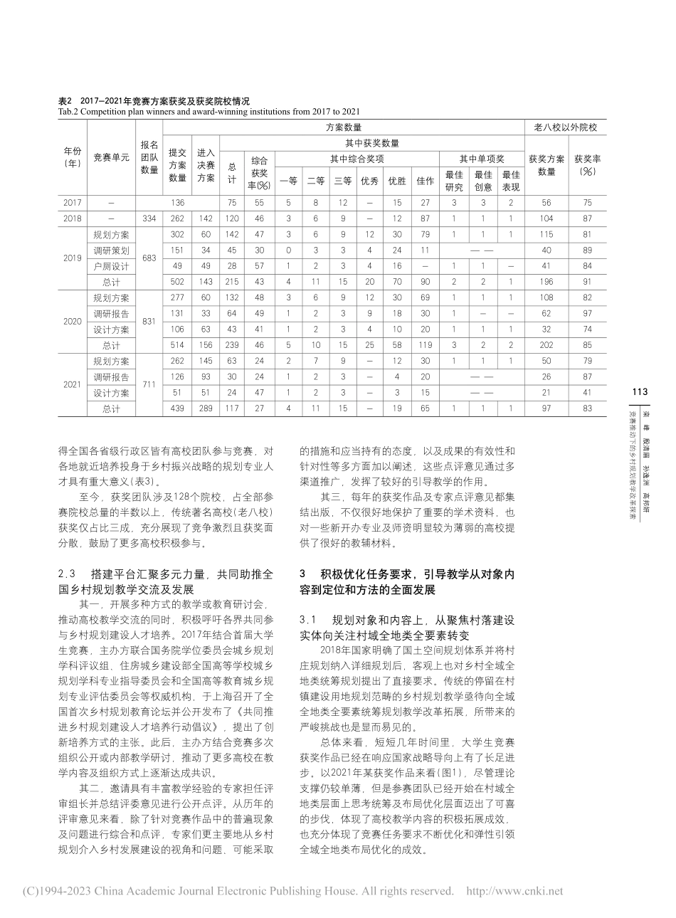 竞赛推动下的乡村规划教学改...乡村规划方案竞赛回顾及展望_栾峰.pdf_第3页